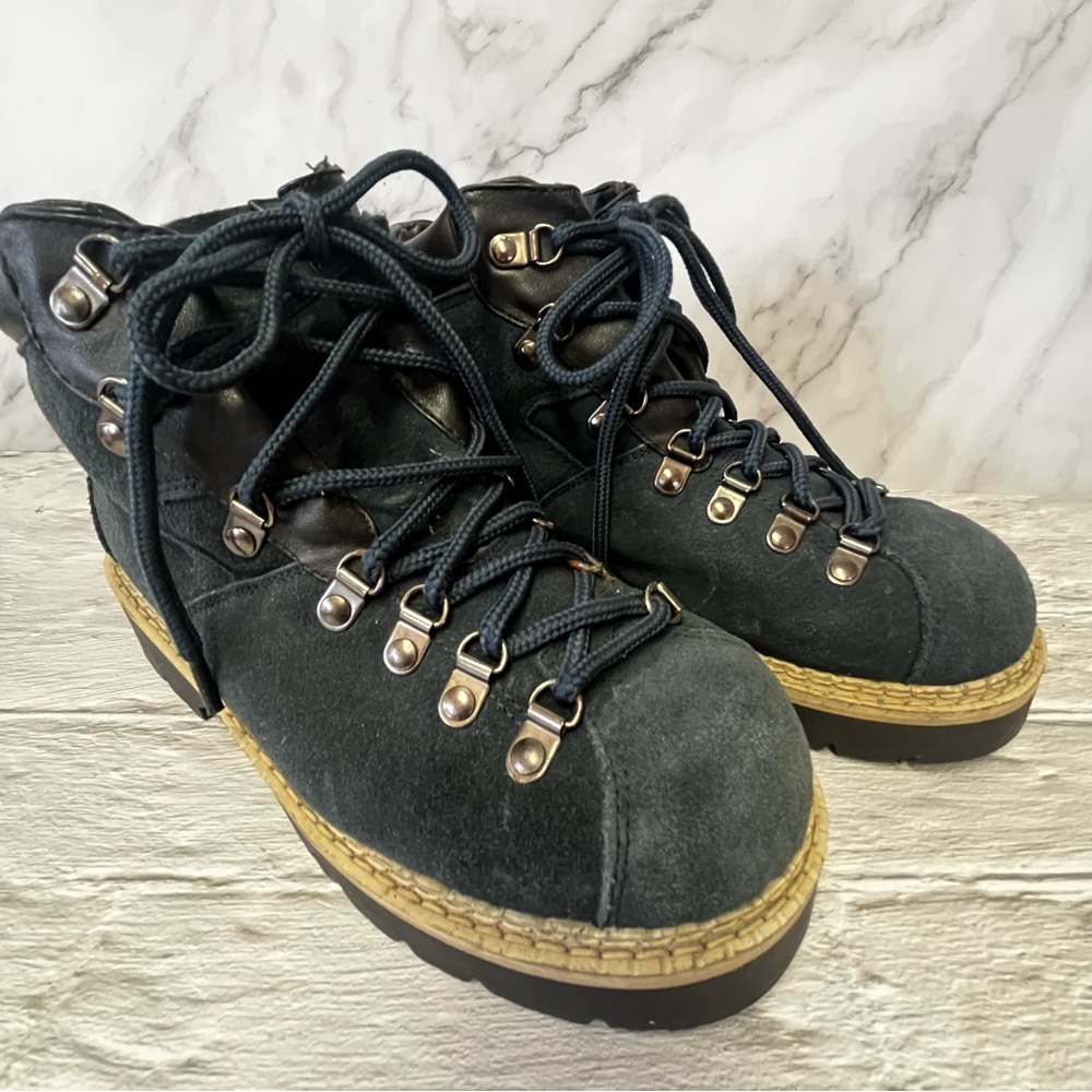 Mountain Ridge Navy Hard Toe Outdoor Hiking Camping Ankle Boots